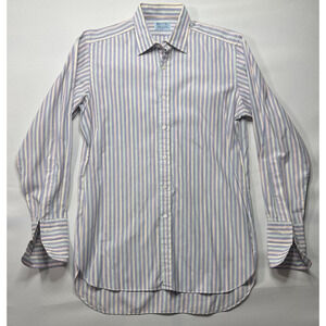 Hilditch & Key Men's French Cuff Striped Button  Dress Shirt - 15-1/2 39cm*